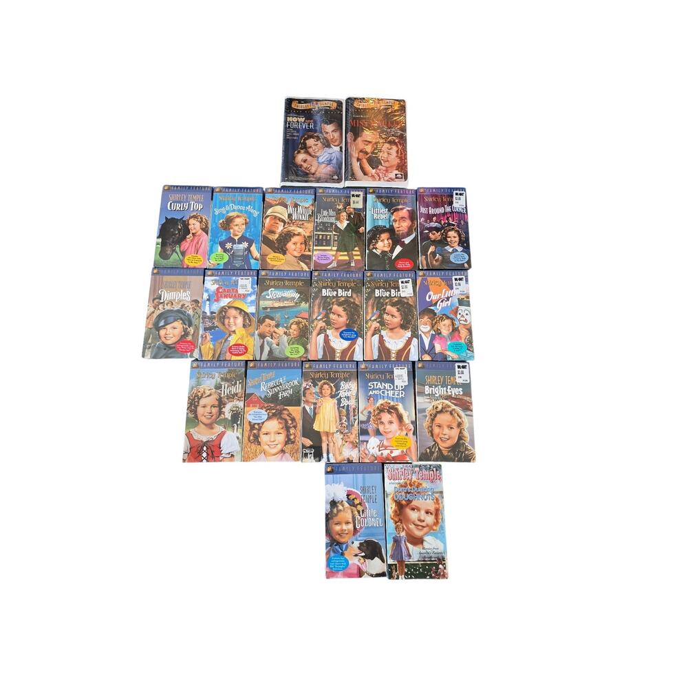 Vtg Shirley Temple Sealed VHS Tapes Set of 21